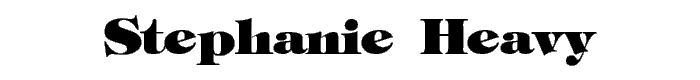 Stephanie Heavy font